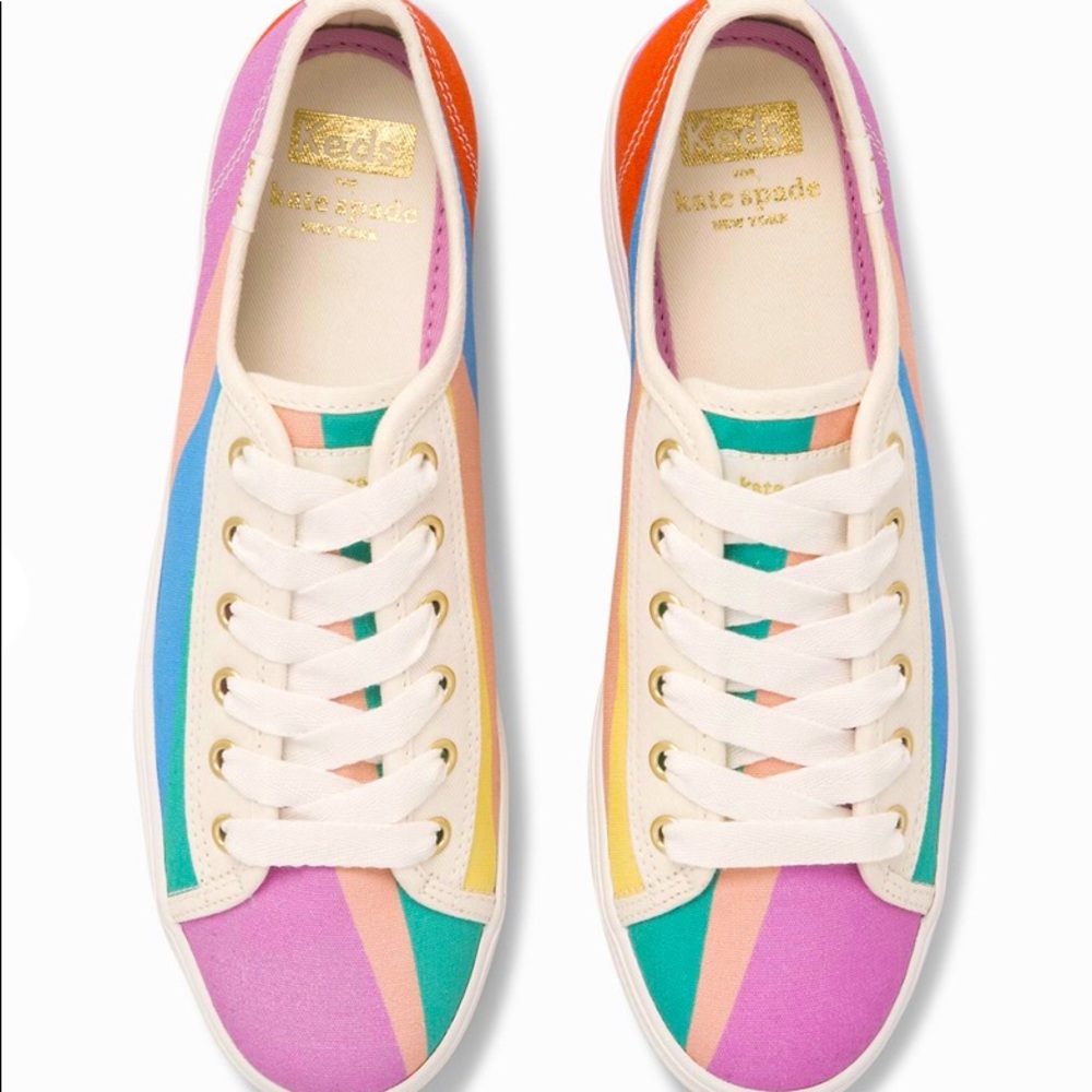 Keds/Kate Spade triple kick multi-striped sneakers
